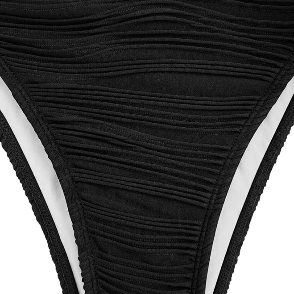 🖤 ZAFUL Black Ruched Bandeau Bikini | Size L - Picture 6 of 7